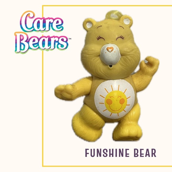 1983 Funshine Bear Care Bear Posable Figure - Picture 1 of 15